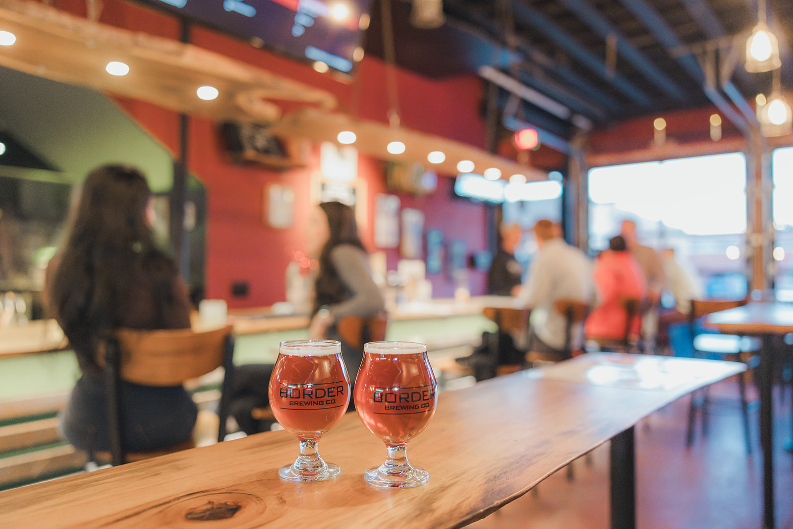 Border Brewing beers ready to serve