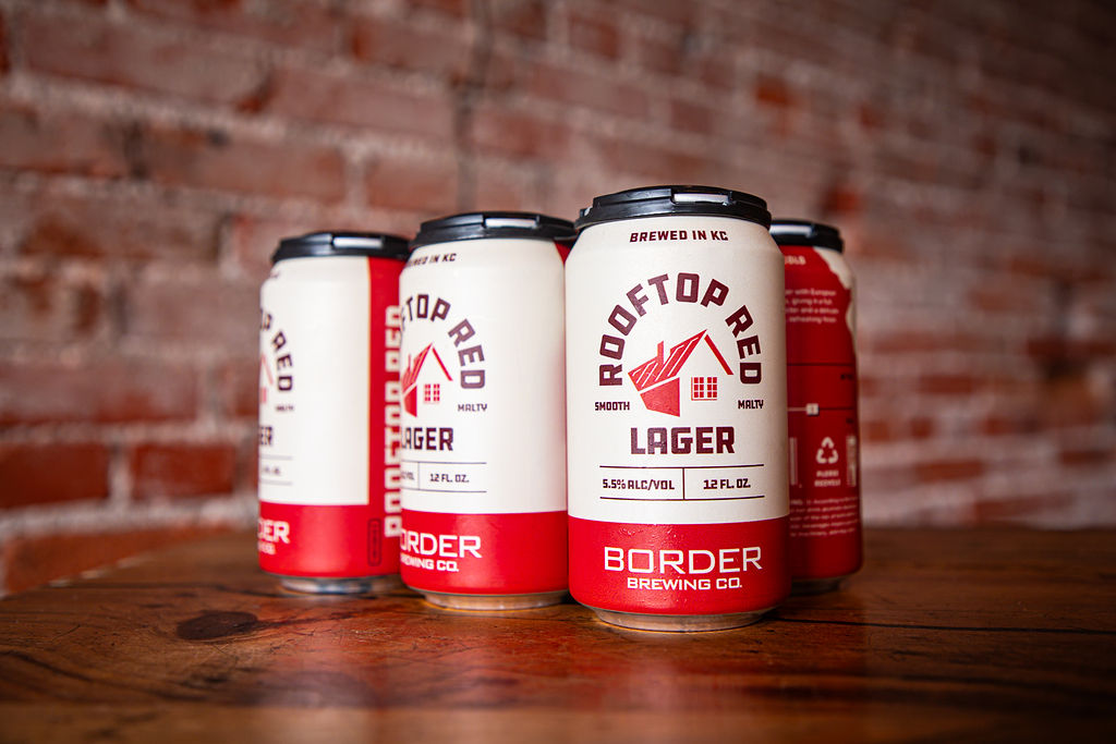 Rooftop Red Lager product photography