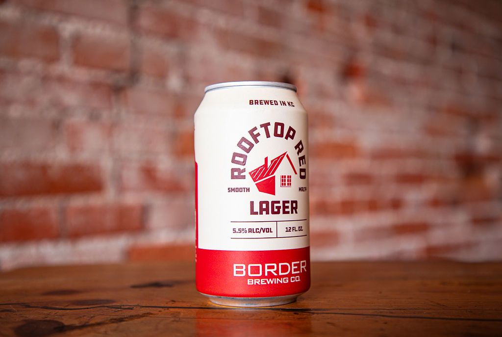 Rooftop Red Lager product photography